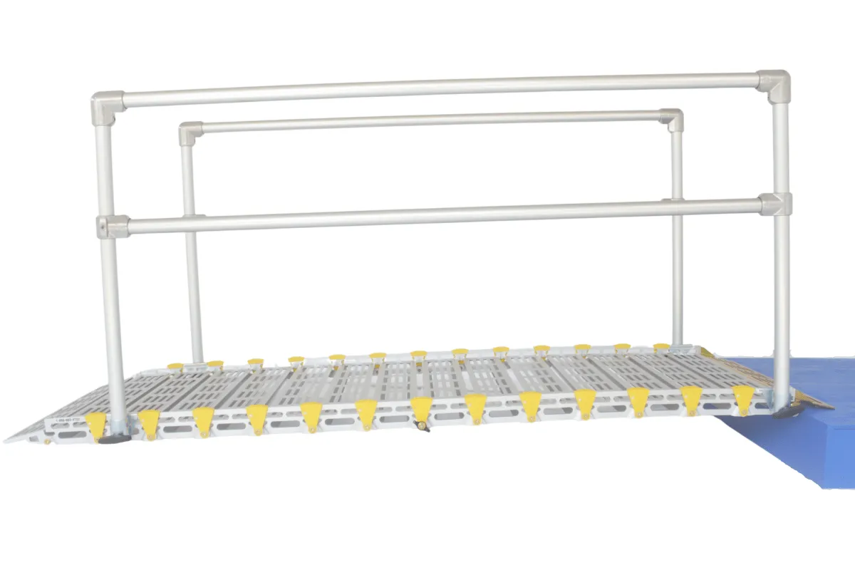 36" Wide Modular Ramp System with Straight End Handrails