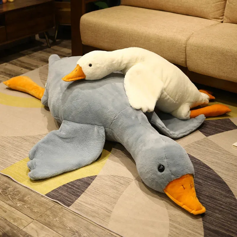 50cm  Kawaii Animal Goose Mat Pillow Lying Duck Plush Toys Stuffed Soft Cushion for Children Girls Birthday Gift