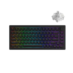 Akko 5075S Shine-Through RGB Hot-Swappable Mechanical Keyboard Black (Wine White)