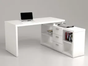 ALDRIC White Office Table