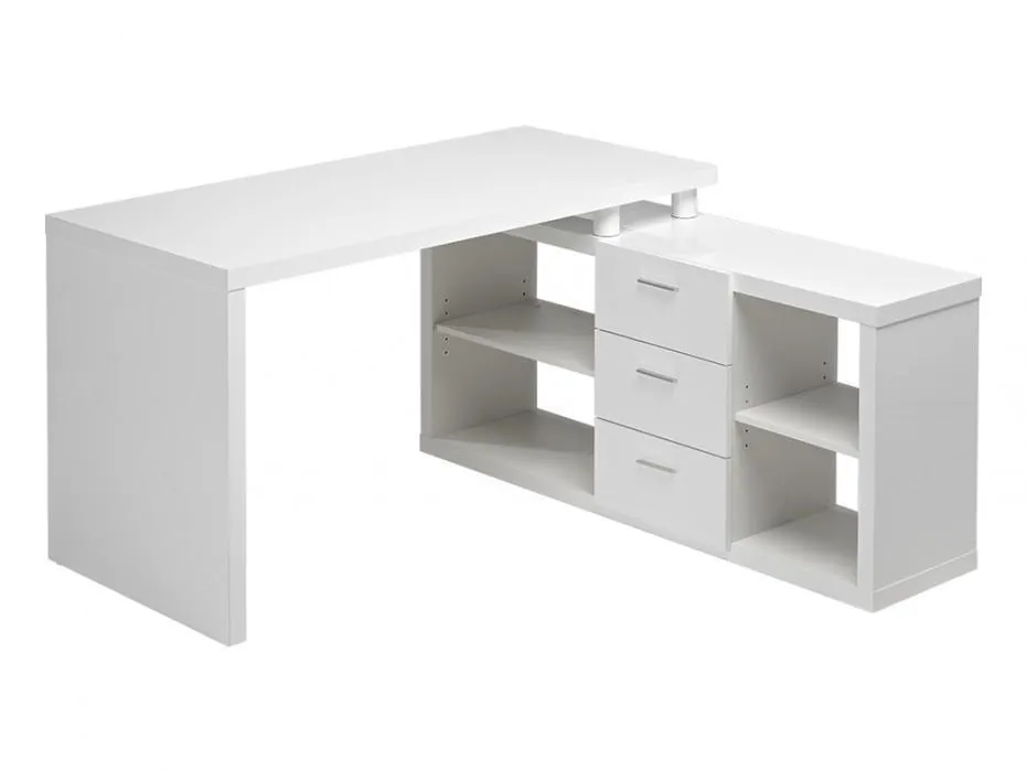 ALDRIC White Office Table