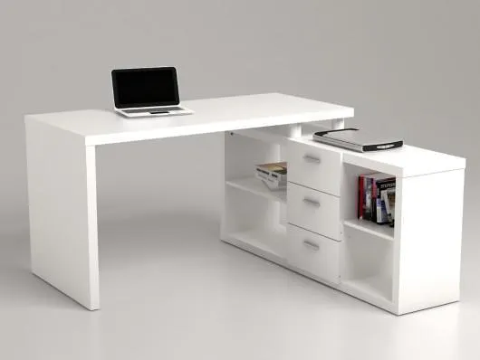 ALDRIC White Office Table