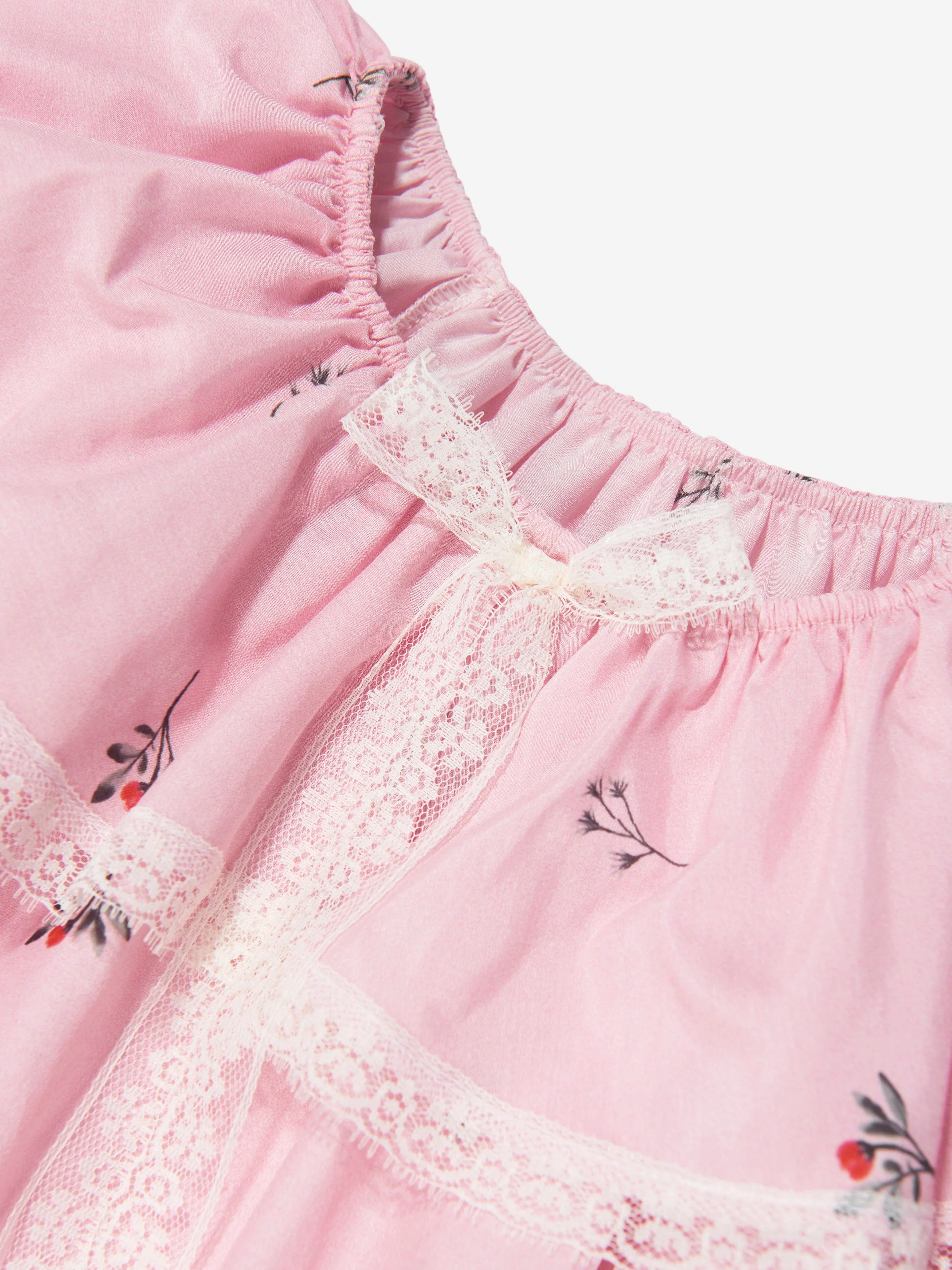 Amiki Children Girls Silk Elizabeth Nightdress in Pink