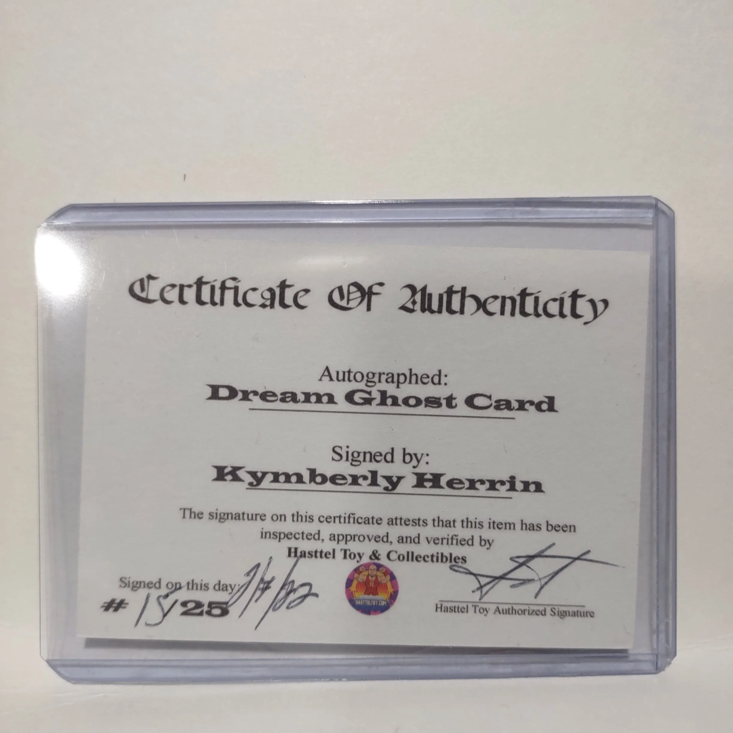 Autographed Kymberly Herrin "Dream Ghost" Custom Limited Edition Ghostbusters Trading Card