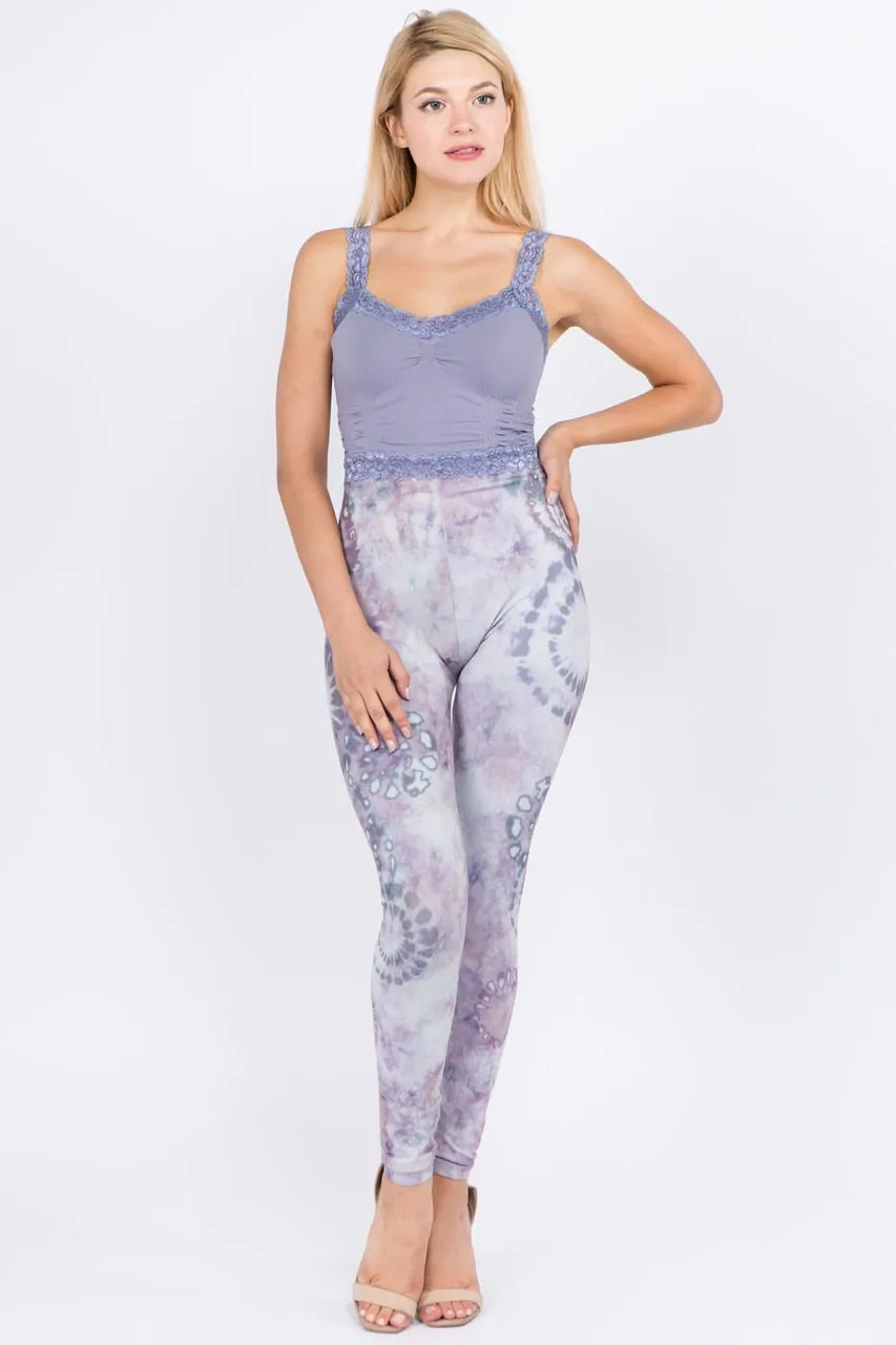 B4292AF High Waist Full Length Legging Tie Dye