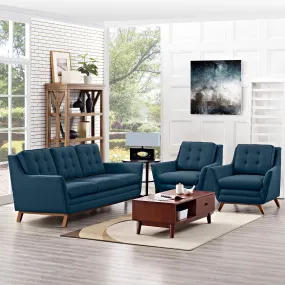 Beguile 3 Piece Upholstered Fabric Living Room Set by Modway