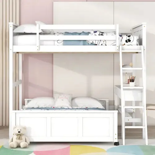 Bellemave® Bunk Bed with Desk