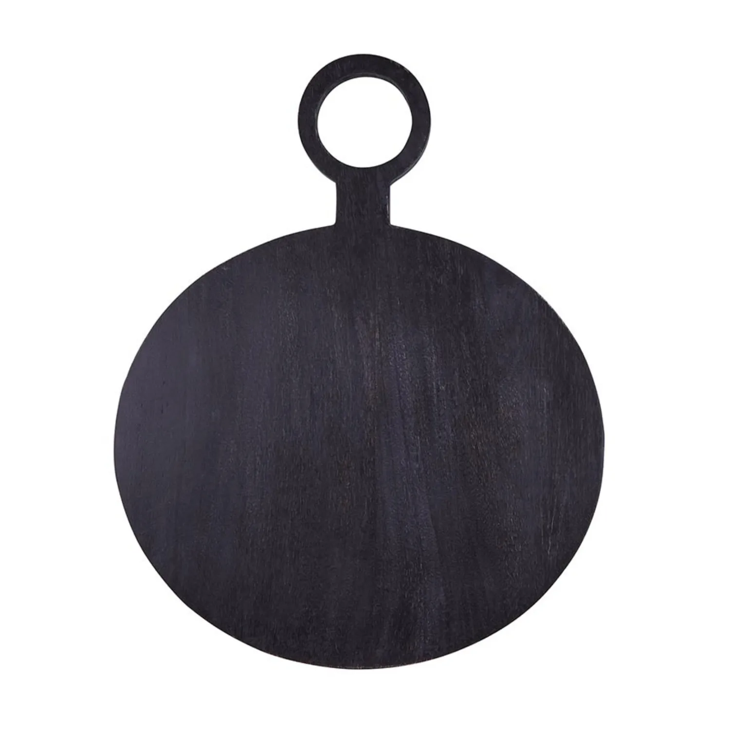 Black Round Wood Serving Board