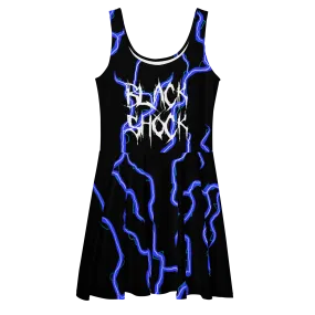 Black Shock Electric Skater Dress