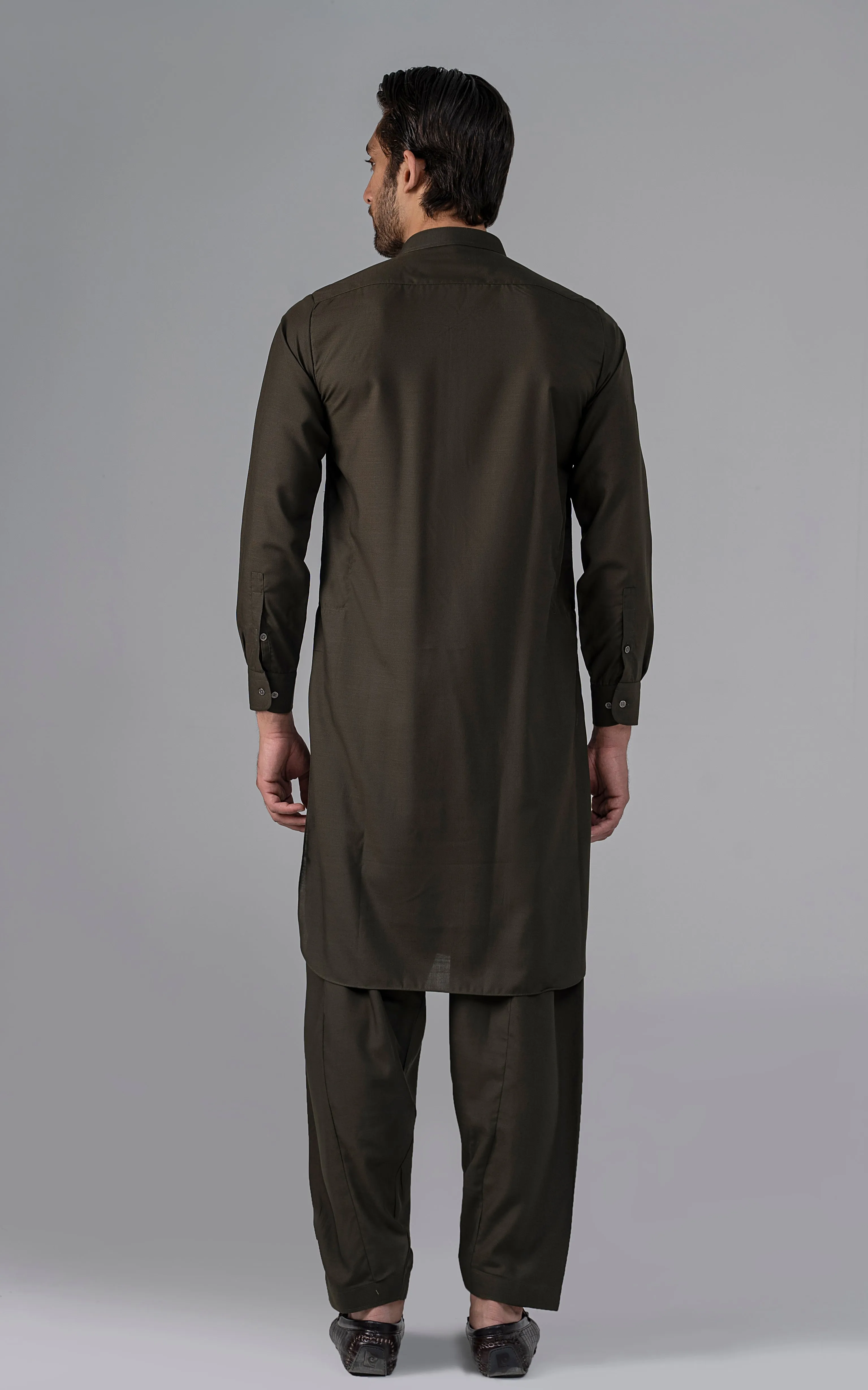 BLENDED SLUB WASH & WEAR - CLASSIC COLLECTION DARK OLIVE