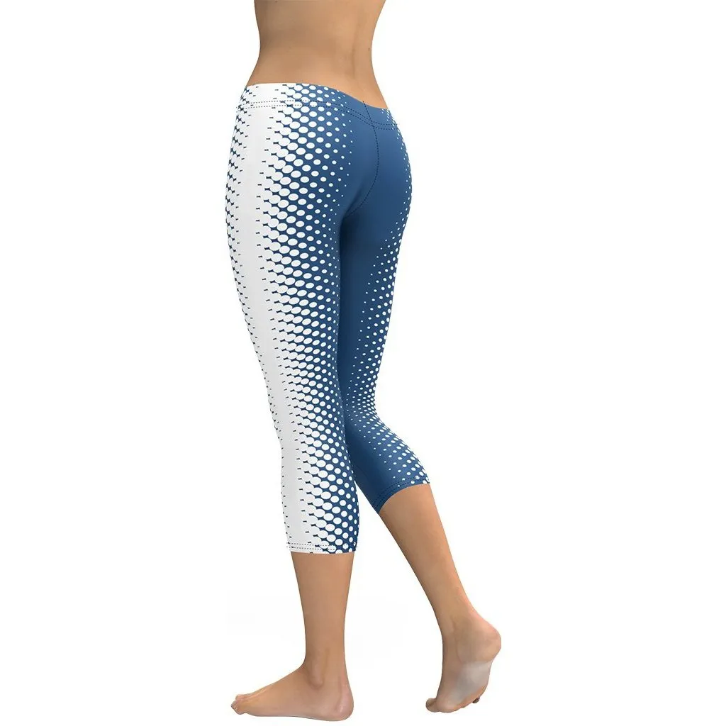 Blue Optical Illusion Capris