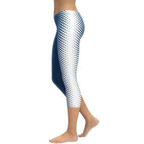 Blue Optical Illusion Capris