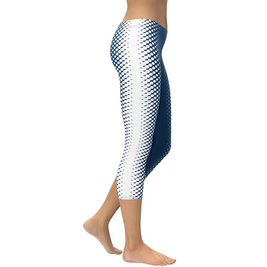 Blue Optical Illusion Capris