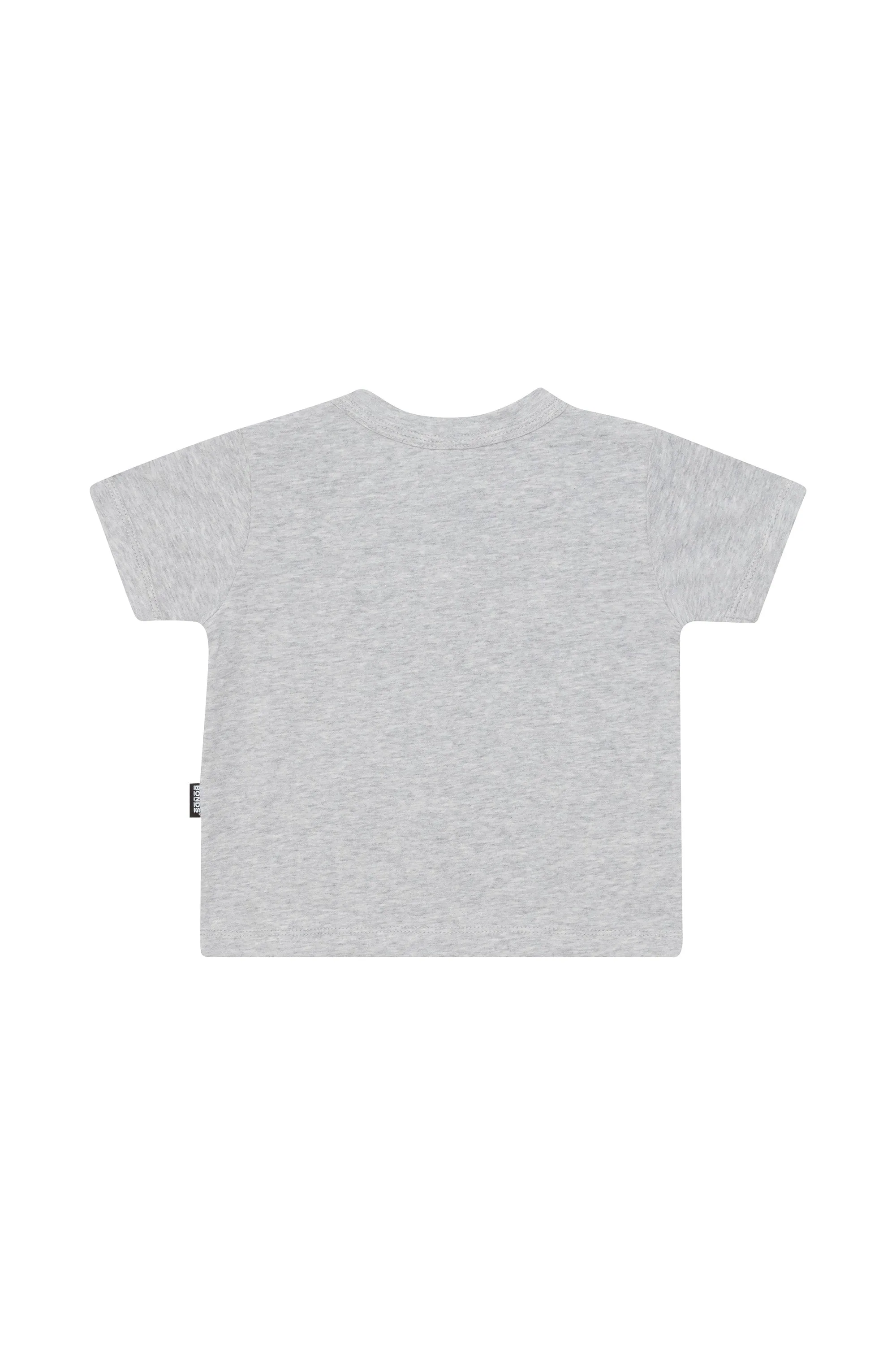 Bonds Baby Roomies Ringer Tee - Bonds Flag Grey Marle