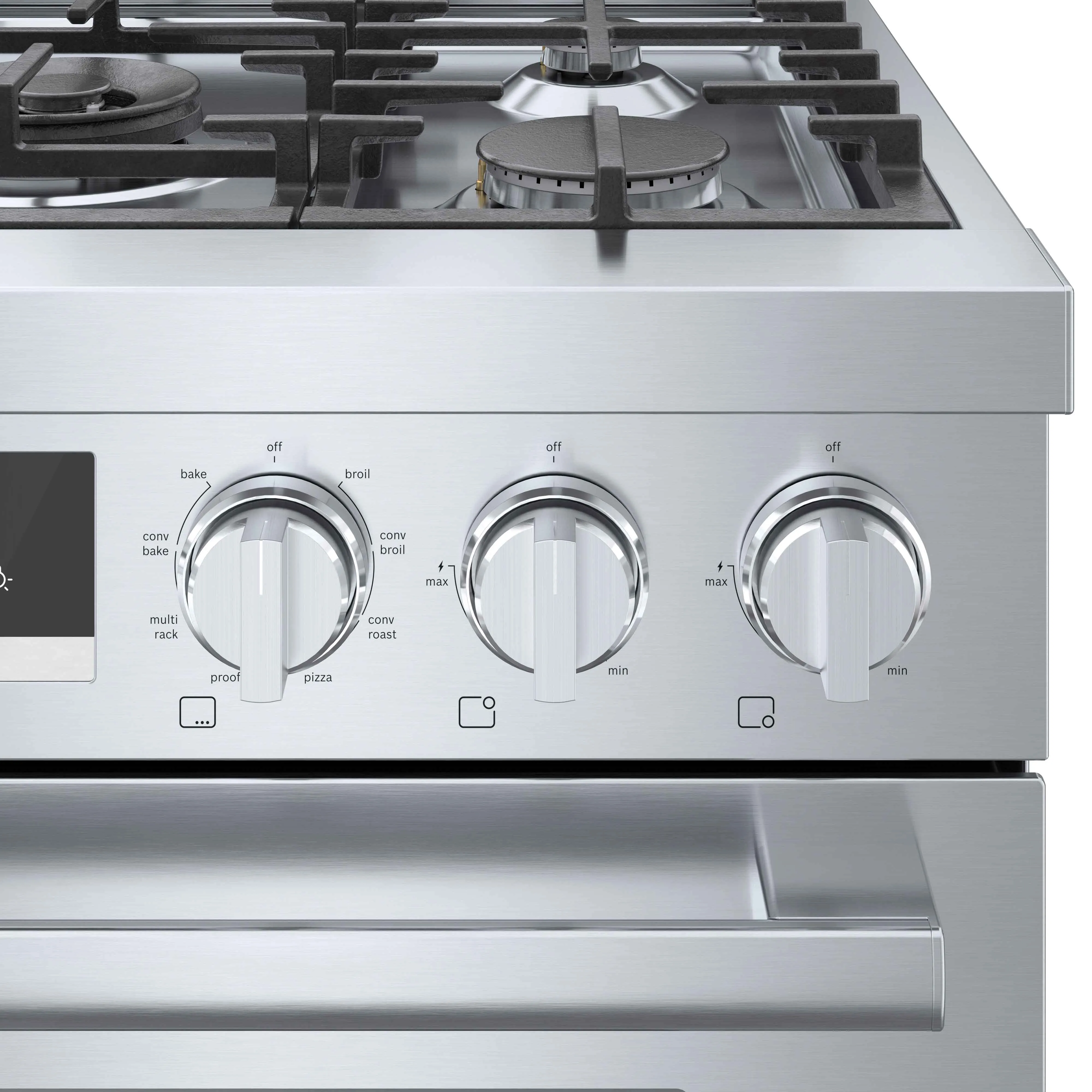 Bosch 30" Industrial Style Dual-Fuel Range Stainlesss Steel - HDS8055C