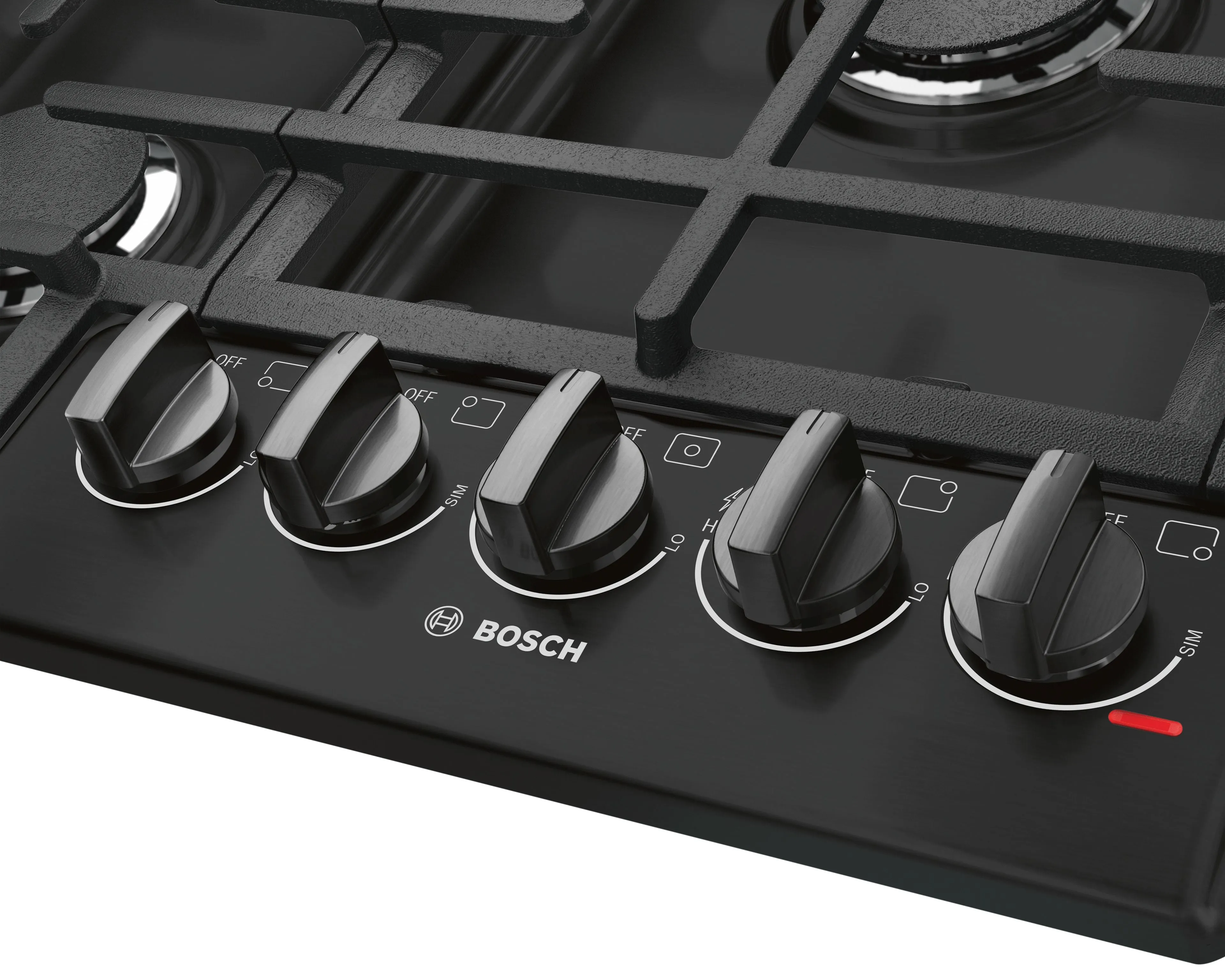 Bosch Black Stainless Steel 800 Series 36-Inch Gas Cooktop - NGM8646UC