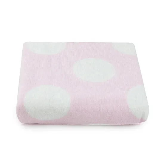 Bubba Blue Polka Dots Velour Bath Towel - Pink