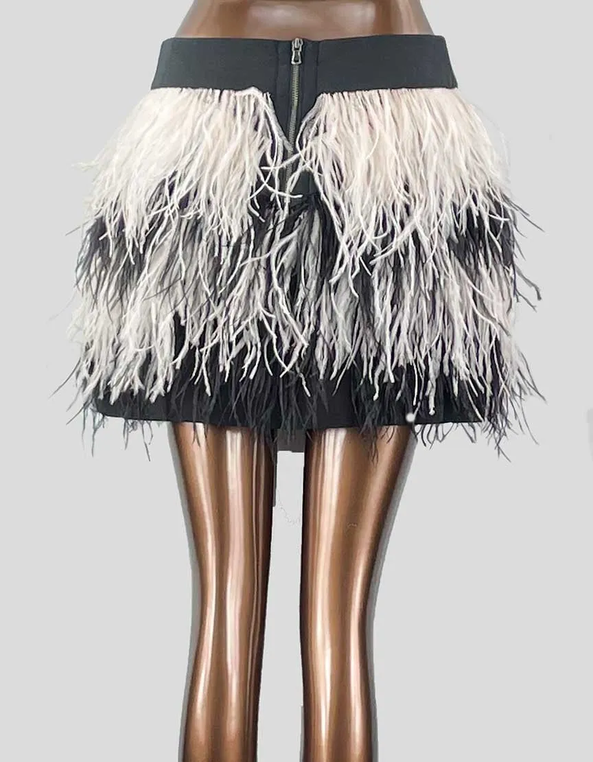 CLUB MONACO Ostrich Feather Miniskirt - 4 US