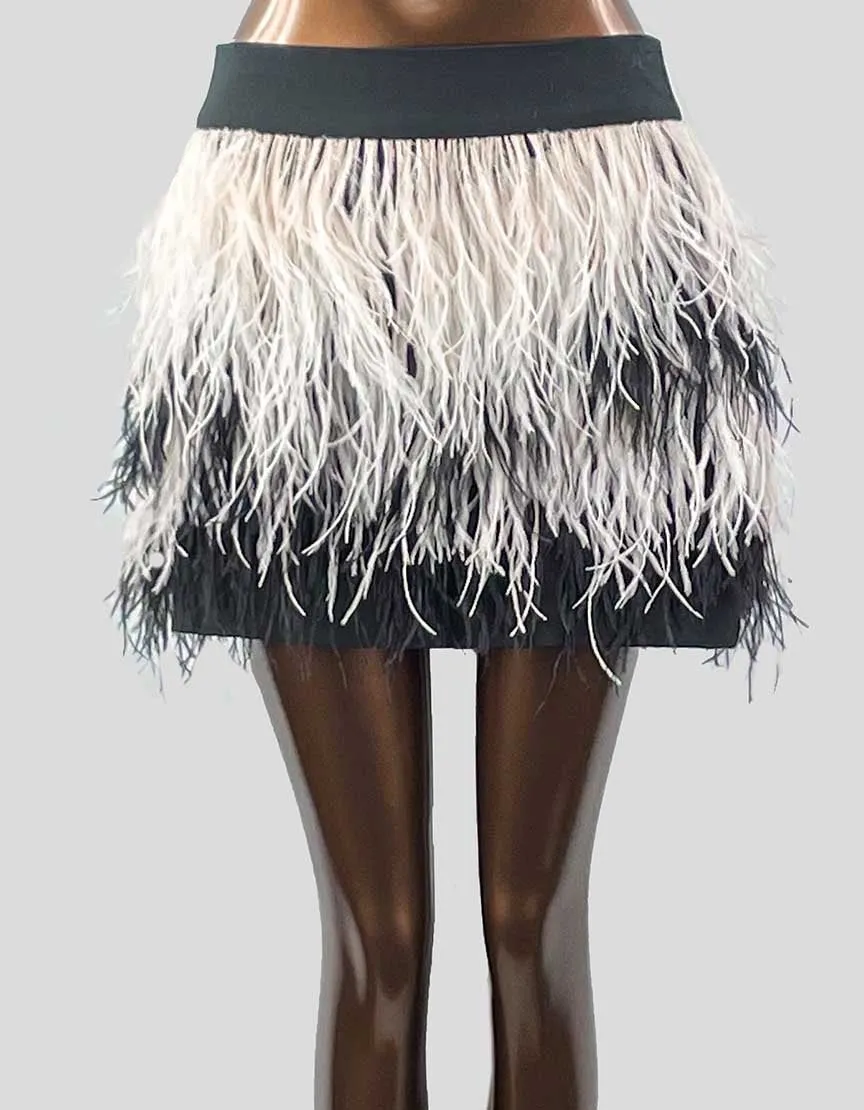 CLUB MONACO Ostrich Feather Miniskirt - 4 US