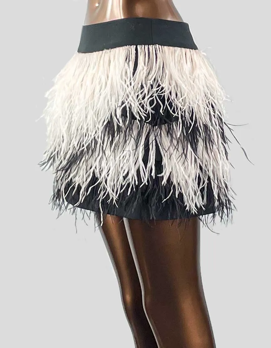 CLUB MONACO Ostrich Feather Miniskirt - 4 US