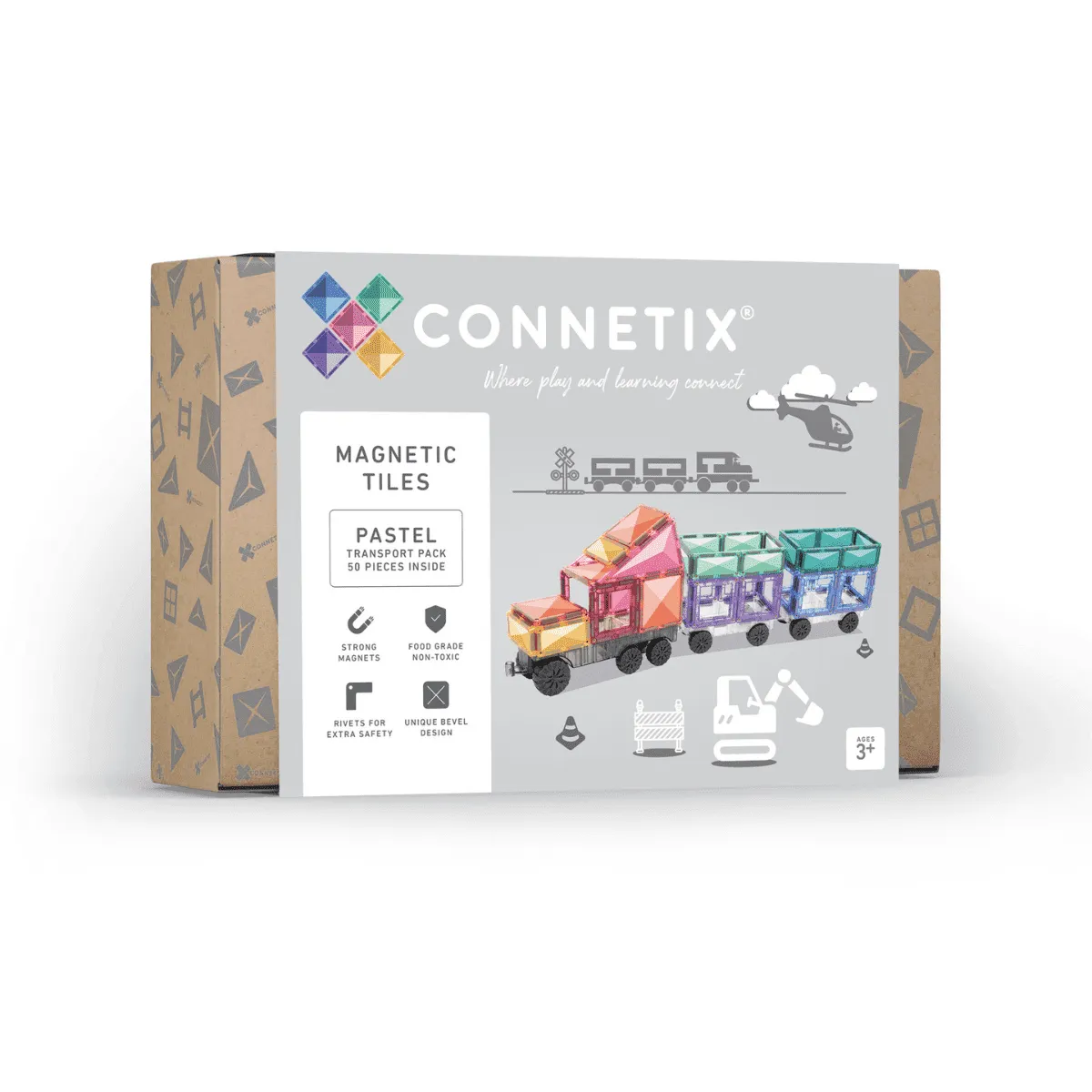 Connetix ''50 Piece Pastel Transport Pack EU''