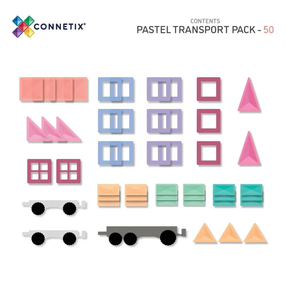 Connetix ''50 Piece Pastel Transport Pack EU''