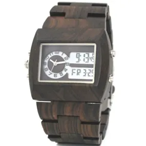 Digital Luminous Wood Wristwatch