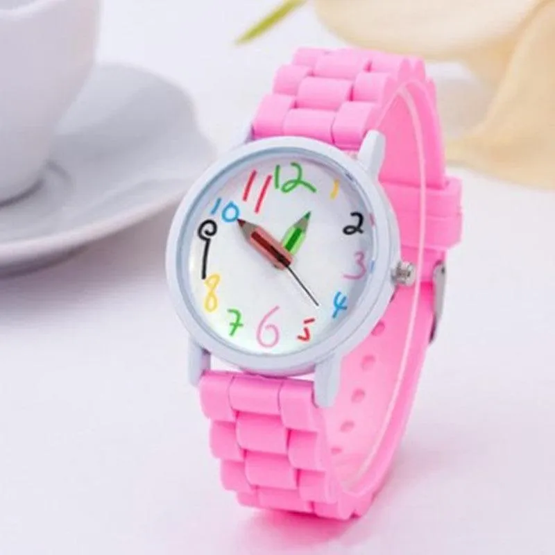 Explosive Silicone Pencil Watch Fashion Painted Quartz Watch