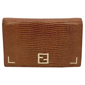 Fendi Tan Lizard Wallet