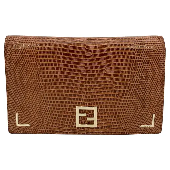 Fendi Tan Lizard Wallet