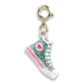 Gold Glitter High Top Sneaker Charm