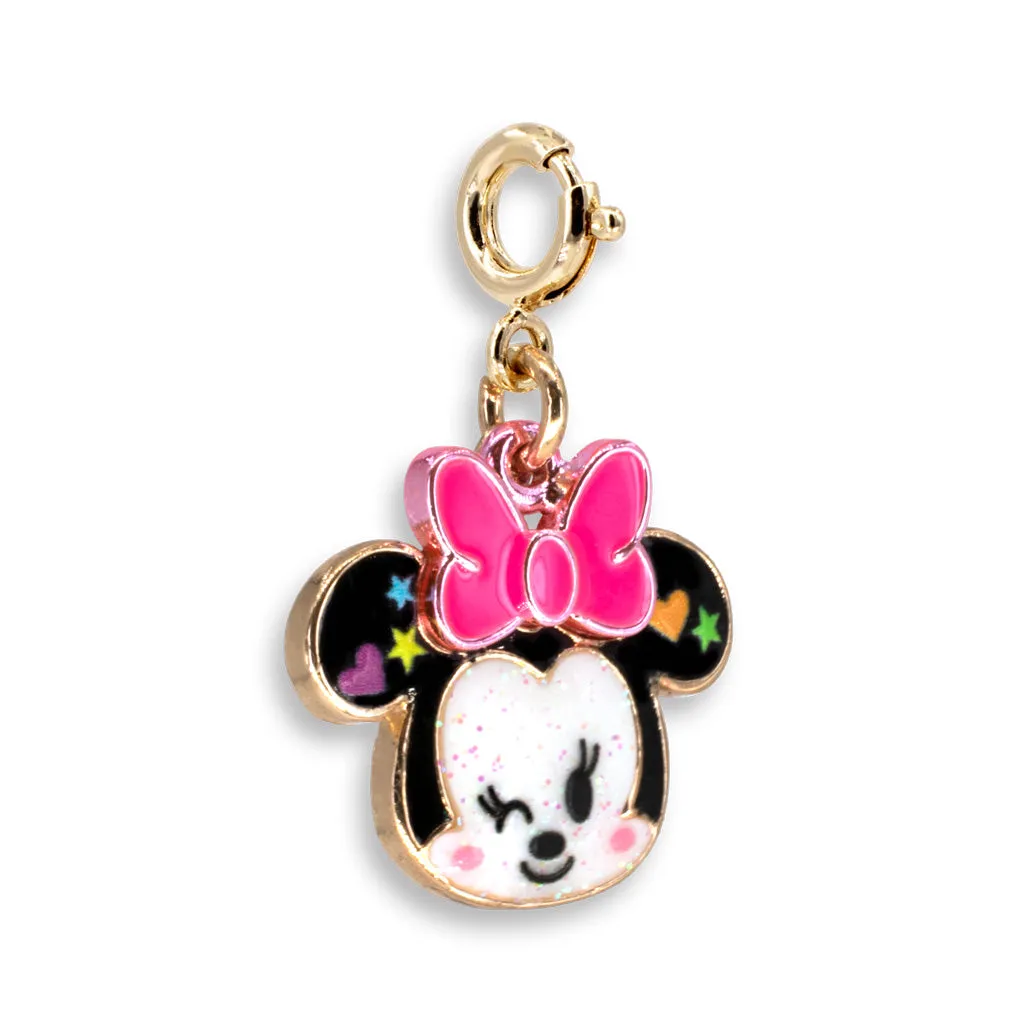 Gold Glitter Minnie Charm