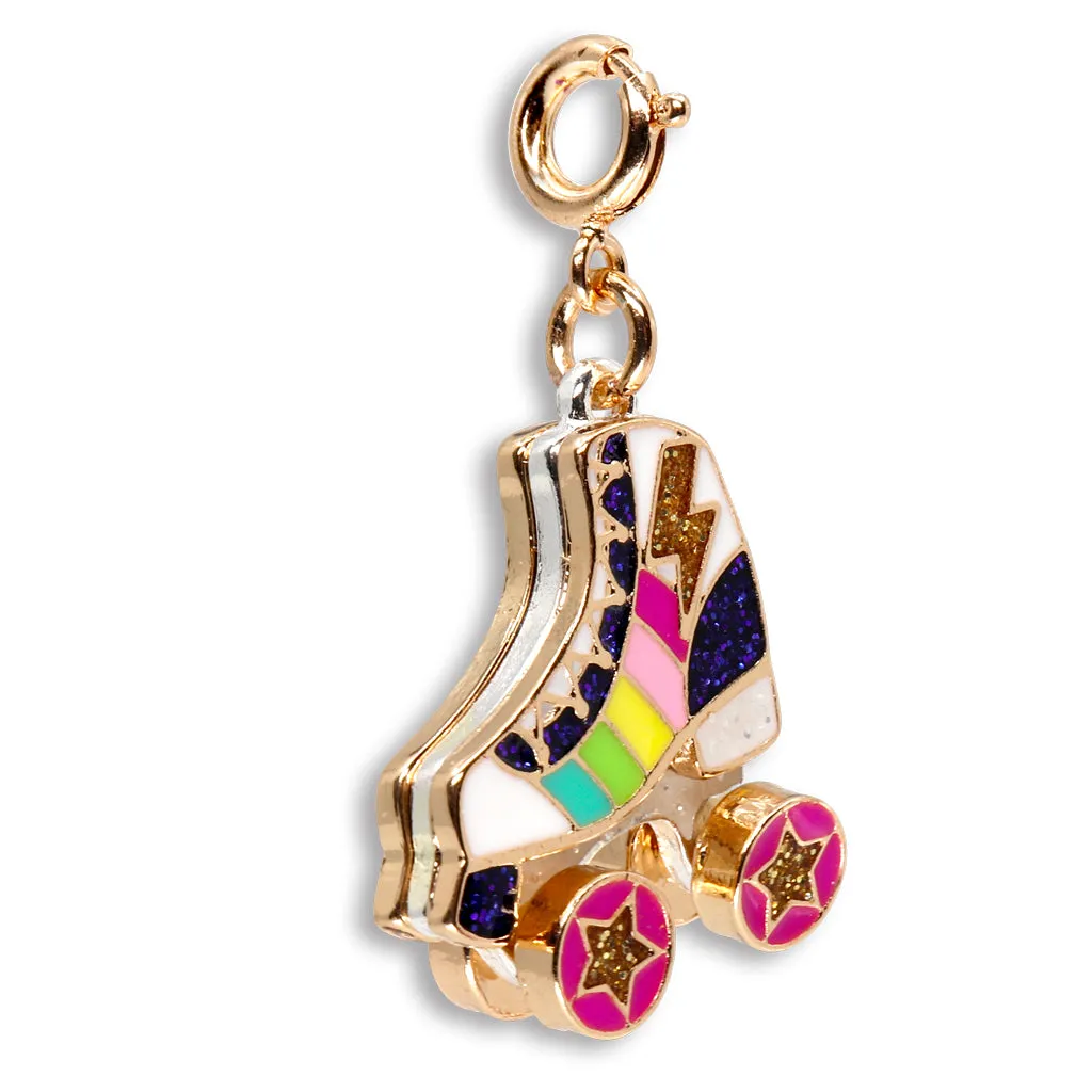 Gold Rollerskate Charm