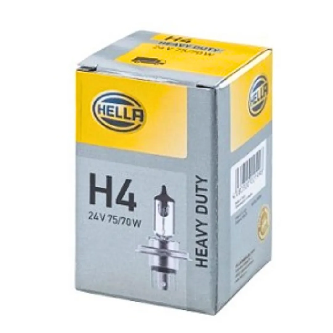 HELLA Heavy Duty 24v H4 75/70W Headlight Bulb for Trucks