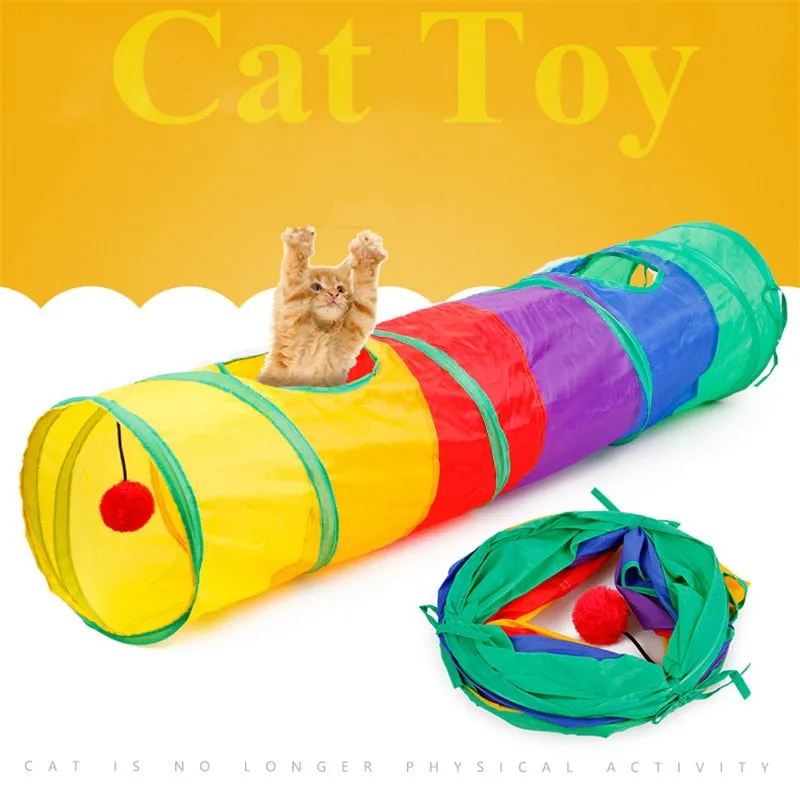 Indoor Collapsible Pet Plastic tube for Cats That Provide Hours of Exercise For Your Cats