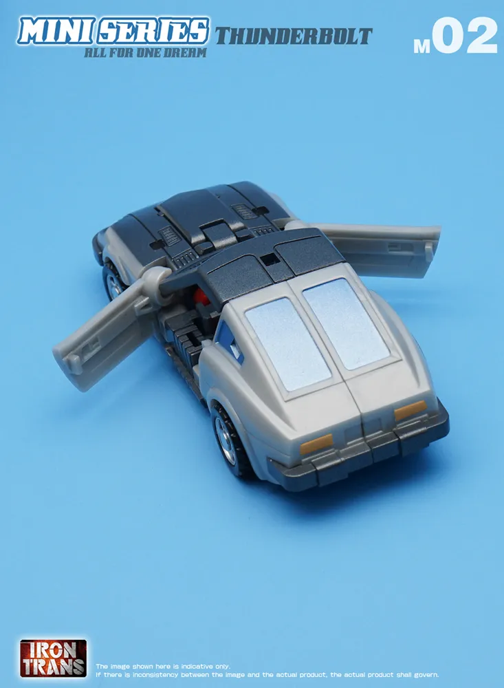 Irontrans Mini Series M01 Police Car (Prowl) / M02 Thunderbolt (Bluestreak) /M03 Smog (Smokescrean) 3 in 1 Legends Class 10cm / 4"