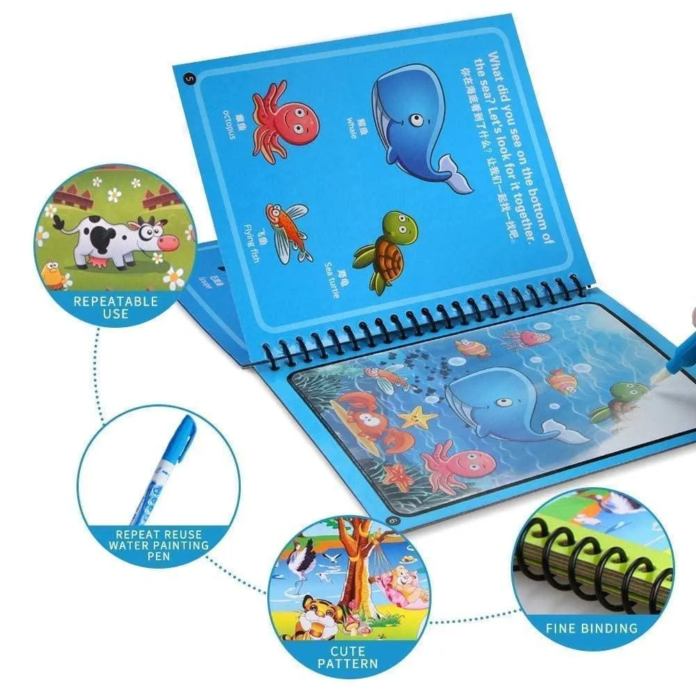 Magical Water Drawing Book (Set of 4)