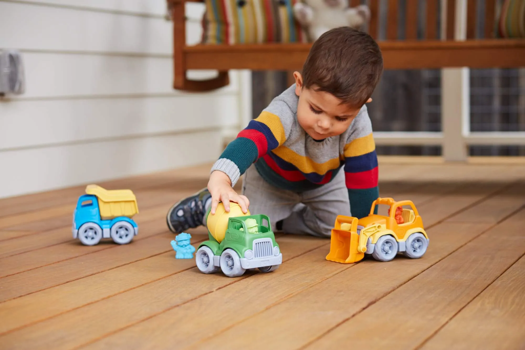 NEW! Construction Trucks Play Set by Green Toys Made in USA