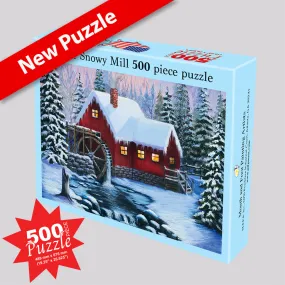 NEW: Jigsaw Puzzle "Snowy Mill"- 500 Piece