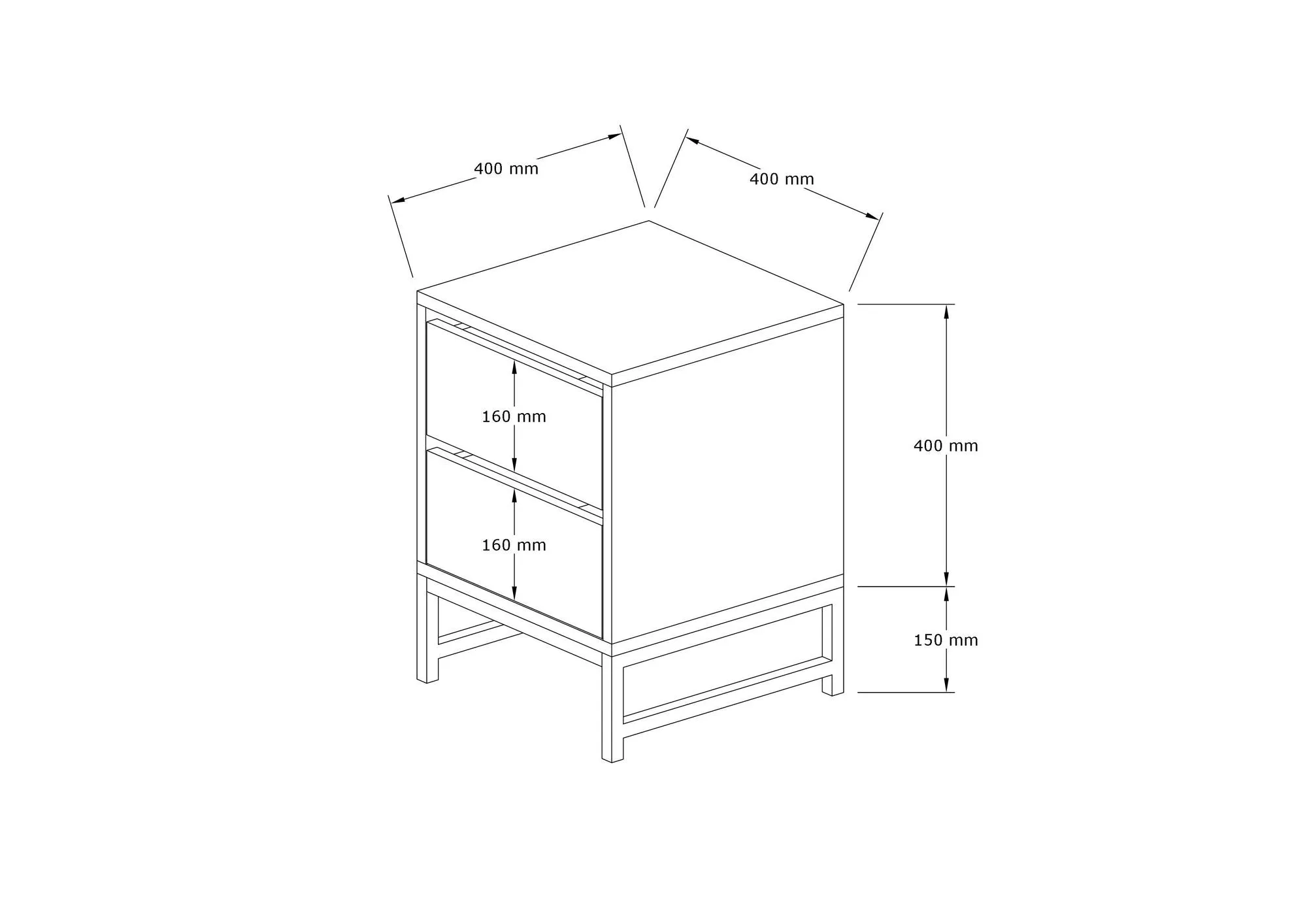 Nightstand Cefalu - Sapphire White