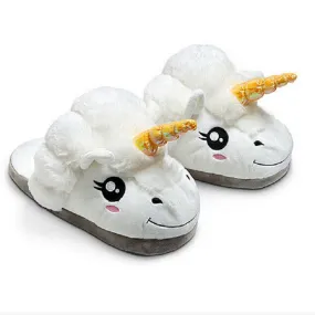 Plush Unicorn Cotton Slippers