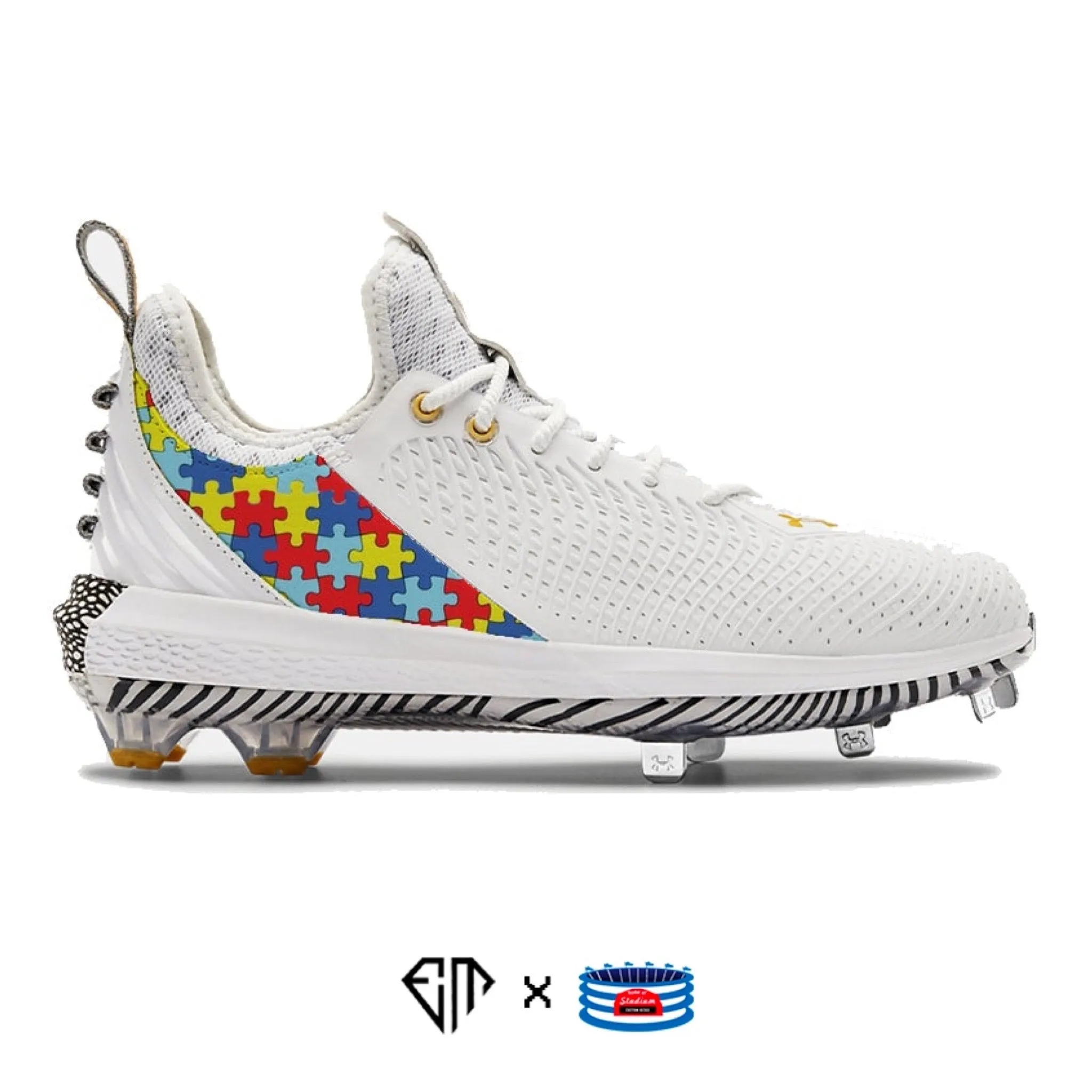 "Autism Awareness" Under Armour Harper 5 Cleats