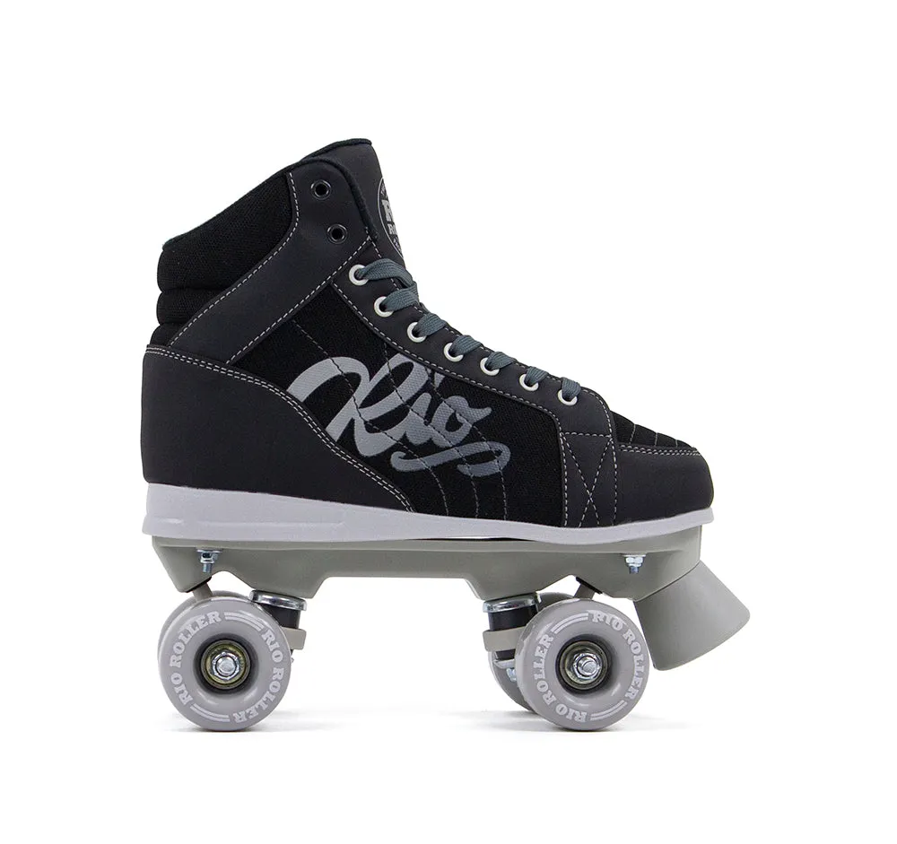 Rio Roller Lumina Quad Roller Skates - Black & Grey - Sale!