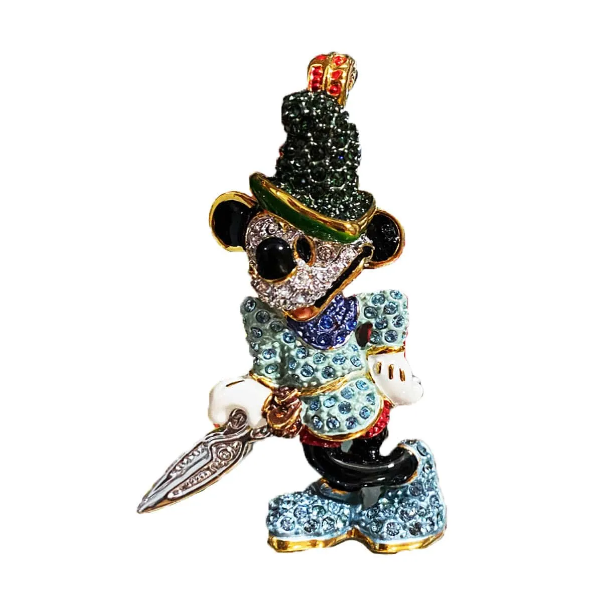 The Brave Little Tailor Mickey Mouse Jeweled Figurine by Arribas Bros x Disney with Swarovski® crystals