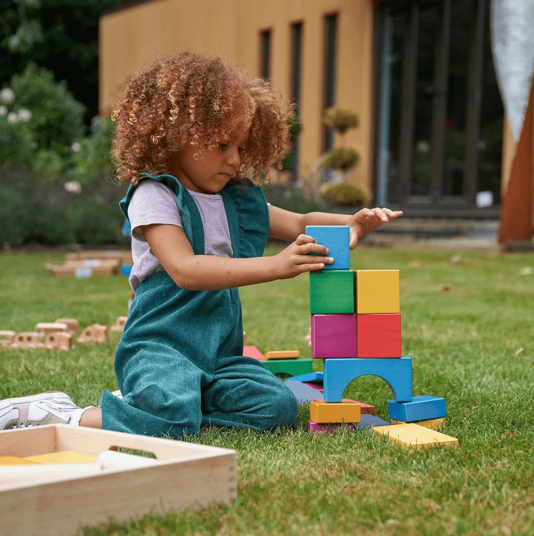 TickiT Rainbow Wooden Jumbo Block Set