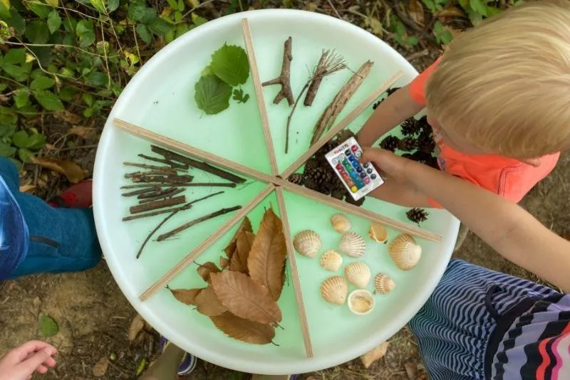 TickiT Sensory Mood Discovery Table and Wooden Discovery Dividers Set