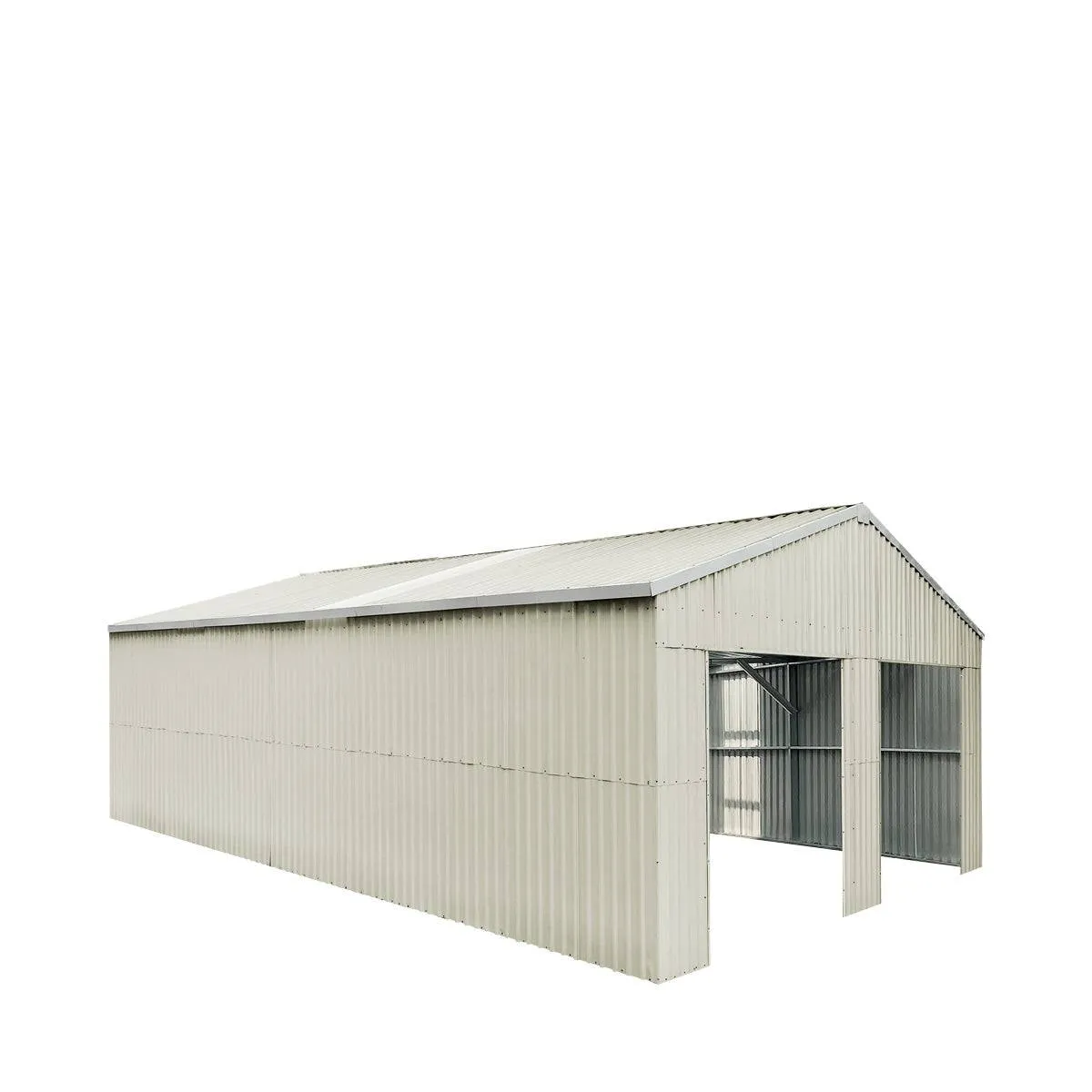 TMG Industrial 25’ x 41’ Double Garage Metal Barn Shed with Side Entry Door, 1025 Sq-Ft Floor Space, 9’8” Eave Height, 27 GA Metal, Skylights, 4/12 Roof Pitch, TMG-MS2541