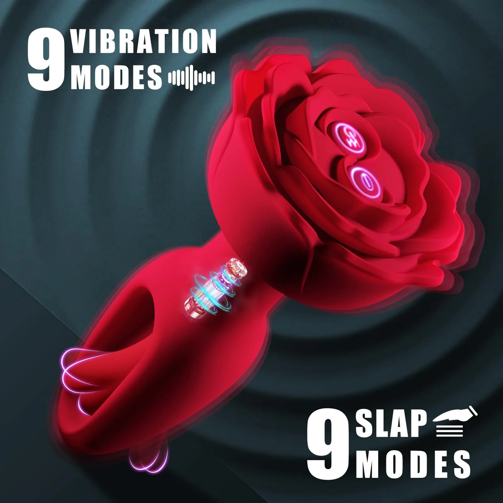 Vibrating Anal Plug Sex Toys,SENSIVO Rose Butt Plug Anal Toys with 9 Vibration & Flapping Modes Remote Control Vibrator Adult Sex Toy,Sex Toys for Couples