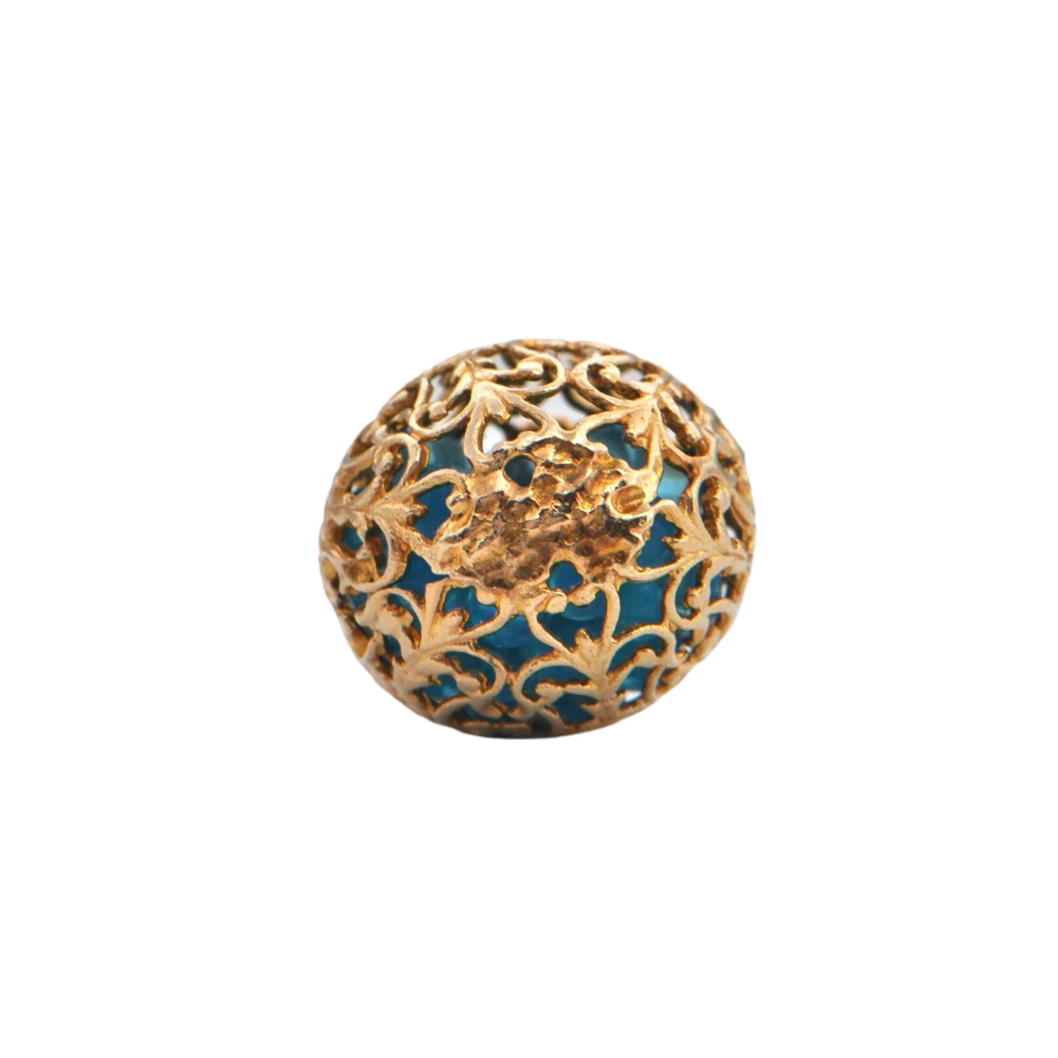 Vintage 14K Gold Ornate Ball Charm